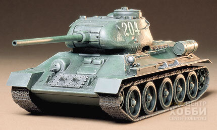 35138 1/35 Советский танк Тип-34/85 с 2-мя фигурами танкистов